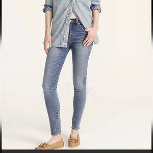 J.Crew TALL 8" rise TOOTHPICK JEAN IN HORSESHOE WASH, size 31